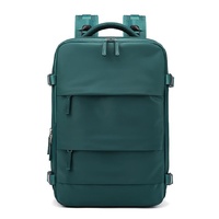 Outdoor Travel Laptop Backpack - Army Green - Purple thumbnail