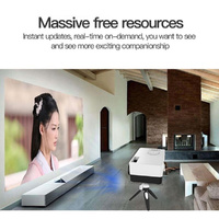 Mini Led Projector With Tripod Mount - Supports Av / Hdmi / Usb / Tf - 1080P Hd - Pink White thumbnail