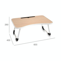 Adjustable Folding Laptop Desk with Non-slip Legs and Card Slot - With Card Slot thumbnail
