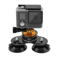 Universal Suction Cup Mount for Action Cameras with Tripod and Handle - Dark Blue thumbnail