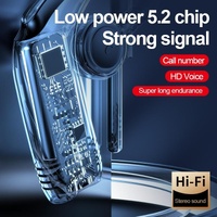 Bluetooth V5.2 Single Earhook Business Headset - M99 - Black + Blue thumbnail
