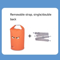 Waterproof Beach Bag For Outdoor Activities Pvc Mesh Cloth Storage Bucket For Swimming Rafting And Seaside Fun - Orange thumbnail