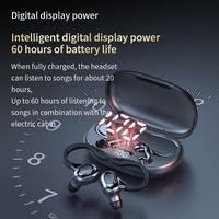 Wireless Bluetooth Earphones with Charging Case - F8 - Blue Double Ear thumbnail