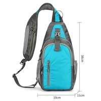 Waterproof Outdoor Sports Chest Bag Crossbody Single Shoulder Design - Dark Blue thumbnail