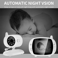 Wireless Baby Monitor With Night Vision And Temperature Display - 3.5 Inch thumbnail