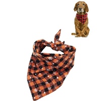 Pet Triangle Towel Christmas Snowflake Dog Saliva Towel - Size L - Blue thumbnail