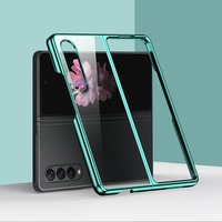 Shockproof Electroplated Case for Samsung Fold 4 5g - Green thumbnail