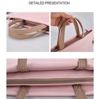 13.3 Inch Pink Laptop Crossbody Bag - Waterproof Pu Material thumbnail