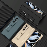 Foldable Phone Case with Magnetic Closure and Pen Slot for Samsung Galaxy z Fold 4 - Compact and Convenient - Grey thumbnail