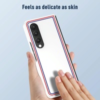 Frosted Skin Case for Samsung Galaxy z Fold 4 - Slim & Stylish - Checkered White thumbnail