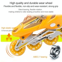 Adjustable Kids Roller Skates Set - Single Flash Wheels - Size s - Pink thumbnail