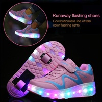 Rechargeable Led Roller Skates - Pink Size 30 thumbnail