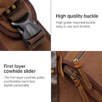 Multi Function Canvas Chest Bag Shoulder Messenger Crossby Bag - Army Green thumbnail