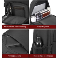 Multifunctional Oxford Laptop Backpack - Cxs-615 - Dark Gray thumbnail