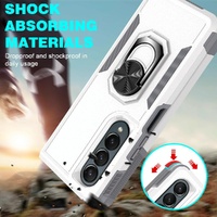 Galaxy z Fold 4 Tpu Shockproof Case with Ring - 2 in 1 Design - Red thumbnail