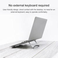 Portable Aluminum Laptop Stand - Simple & Stylish - Grey thumbnail