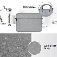 Hidden Portable One-shoulder Handbag for 14.1 Laptops - Waterproof Oxford Cloth - Light Grey thumbnail