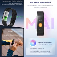 Waterproof Fitness Tracker Watch With Heart Rate Monitor - Purple thumbnail