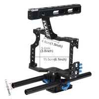 Sony A7 / A7S / A7R Camera Cage Stabilizer With Handle - Blue thumbnail