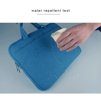 13.3 Inch Laptop Tablet Bag With Multiple Pockets And Soft Oxford Cloth Handle - Blue thumbnail