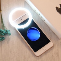 Adjustable Clip Beauty Light for Smartphones - Usb Cable - Blue thumbnail