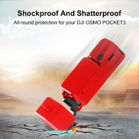 3 in 1 Silicone Case Set for Dji Pocket 3 - Red thumbnail