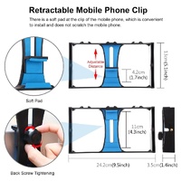3-In-1 Vlogging Kit With Smartphone Rig Microphone And Led Ring Light - Red thumbnail