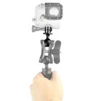 Aluminum Ball Head Adapter for Gopro Insta360 Dji Action Cameras - 2.5cm Diameter - Red thumbnail