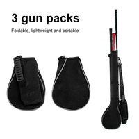Portable Foldable Golf Ball Bag - Nylon - Black Red thumbnail