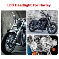 5.75 Inch Dc12V 6000K - 6500K 40W Car Led Headlight For Harley Silver thumbnail