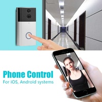 Hd 720P Security Camera Smart Wifi Video Doorbell Intercom Support Tf Card & Infrared Night Vision & Motion Detection App For Ios And Android - Silver thumbnail