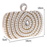 Stylish Pearl Handbag for Fashion Banquets and Parties - Silver thumbnail