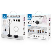 10.2 Dual-colour Led Ring Light with Usb Bluetooth Remote and Phone Holder - White thumbnail