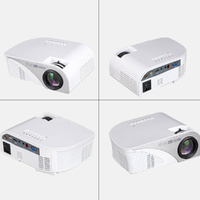 Portable Mini Led Projector With Remote - 1200 Lumens - White thumbnail