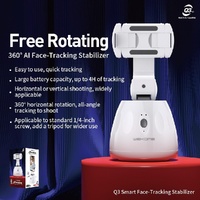 Smart Face Tracking Stabilizer 360-degree Gimbal - White thumbnail