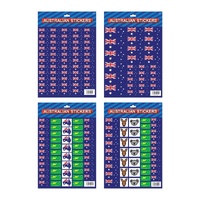 Australian Flag Stickers – 4x A4 Sheets of Festive Stickers for Australia Day Celebrations thumbnail