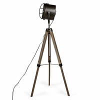 153cm Nautical Tripod Floor Lamp w Matte Grey Lamp Head Searchlight Spot Light thumbnail
