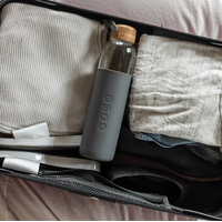Soma Eco Bamboo Glass Water Bottle Grey 740ml BPA Free thumbnail