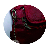 FIB Mens Crossbody Bag Shoulder Strap Satchel Travel Wallet - Burgundy thumbnail