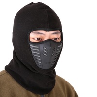 Thermal Fleece Balaclava Windproof Breathable Ski Face Mask Hood Warm Weather - Burgundy thumbnail