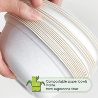 600pcs Disposable Sugarcane Bagasse Round Bowls - 18cm (450ml) - Bulk thumbnail