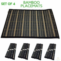 Set of 4 BAMBOO PLACEMATS Dinner Table Decor Party Natural Party 45x30cm BULK thumbnail