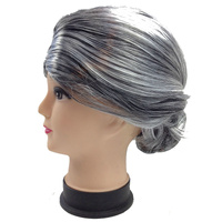 GRANDMA WIG Grey Hair Old Lady Granny Fancy Dress Costume Party Grand Mother thumbnail