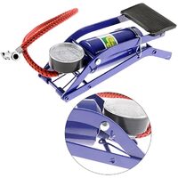 Foot Air Pump High Pressure Gauge Tyre Tire Inflator Air Bed Bike Ball thumbnail
