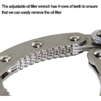 Adjustable Oil Filter Wrench Universal Handcuff Style Remover Tool Spanner Non-Slip thumbnail