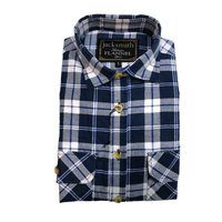 Mens Flannelette Shirt 100% Cotton Check Authentic Flannel Long Sleeve Vintage - Burgundy - S thumbnail