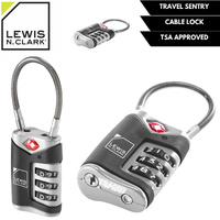 Lewis N. Clark TSA Approved Easy Set Combination Luggage Lock w Steel Cable thumbnail