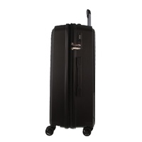 Pierre Cardin Inspired Milleni Checked Luggage Bag Travel Carry On Suitcase 75cm (124L) - Black thumbnail