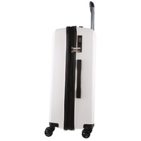 Pierre Cardin Inspired Milleni Checked Luggage Bag Travel Carry On Suitcase 65cm (82.5L) - White thumbnail