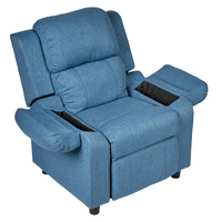 Set of 2 Erika Blue Kids Recliner Sofa Chair Blue Lounge Couch Armchair Childrens thumbnail